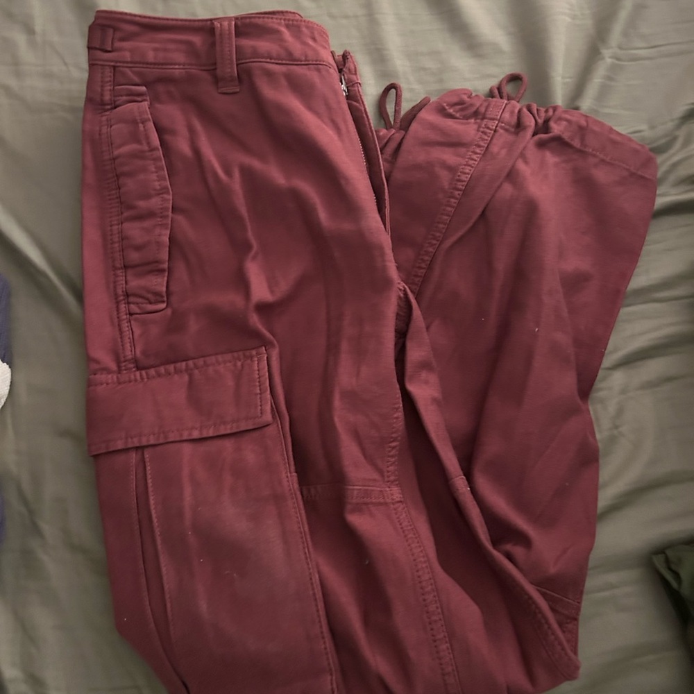 TNA Red Cargo Pants Fit
